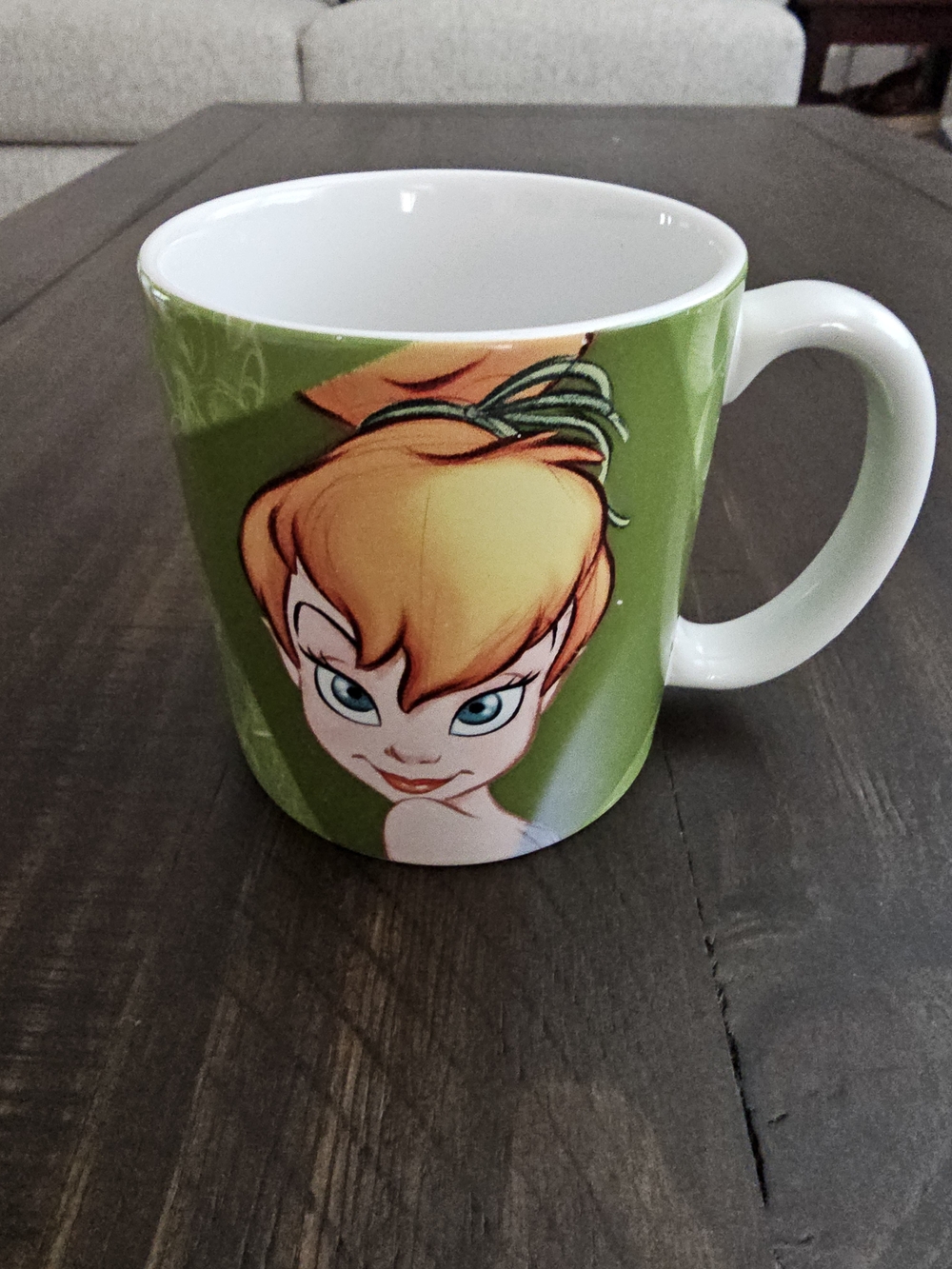 Disney Tinker Bell Green & White Ceramic Coffee Mug
